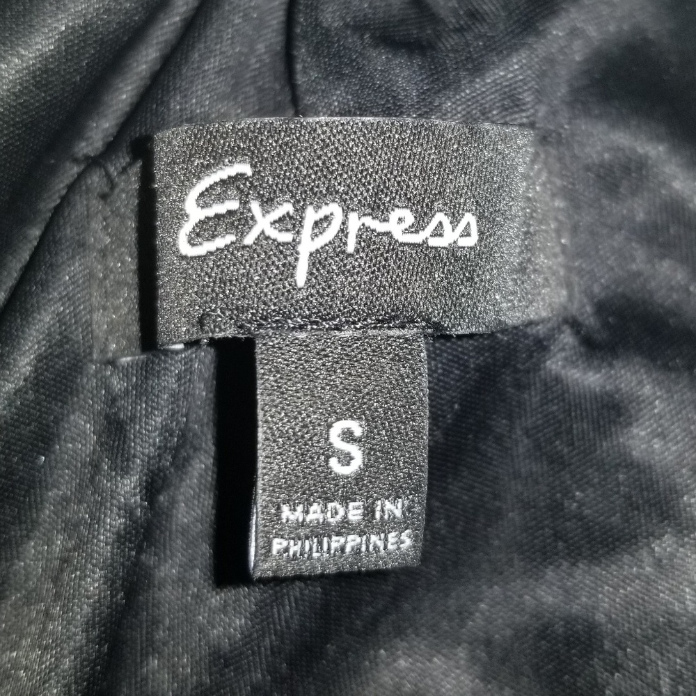 Express Sequin Covered Black Racer-Back Tank Top S - Picture 5 of 7